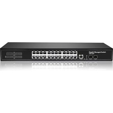 Lidyahan Store 24 Port Full Gıgabıt Managed Swıtch+2sfp Slots