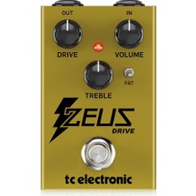 Lidyahan Store Electronic Zeus Drıve Overdrıve Efsanevi Dinamik Overdrive Boost Pedalı, Fat Mod Anahtarı ve Isteğe Bağlı Tamponlu Bypass