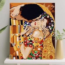 Lidyahan Store Boyama Tuval Seti Fırça Boya Dahil (Çıtalı) 40X50 cm - Kiss