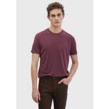 Ramsey Kiremit Düz Bisiklet Yaka T-Shirt