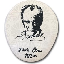 Lidyahan Store LN-1938 Fikirler Ölmez Atatürk Desenli Ergonomik Suya Dayanıklı Bileklikli Mouse Pad