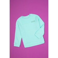 U.S. Polo Assn. Kız Çocuk Mint Bisiklet Yaka Sweatshirt 50317991-VR250