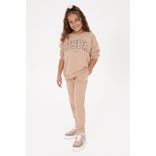 U.S. Polo Assn. Kız Çocuk Camel Eşofman Takımı 50318957-VR015
