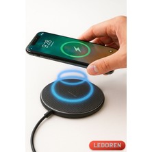 L'edoren 10W Süper Kablosuz Hızlı Şarj Cihazı Wireless Charger Pad Android Apple iphone Telefonlara Uyumlu