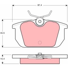 Trw GDB466 Arka Fren Balatası Fıat Tempra 90>tipo 87> Uno 89> Marea 96> Croma 87> Bravo 96> Alfa Romeo 145-146-155-156-164 794080-9945823-9945821-9945496