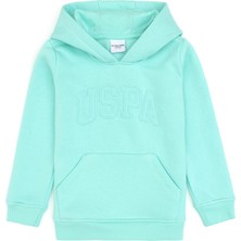 U.S. Polo Assn. Kız Çocuk Mint Kapüşonlu Şardonlu Basic Sweatshirt 50314311-VR250