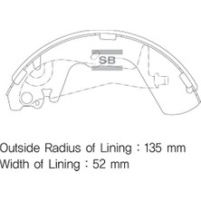Sangsın SA099 Arka Kampana Pabuç Balata Hyundaı Galloper 2.5l D4BH Tci 99-03 / 3.0l G6AT Sohc V6 98-01 583054AA00-SB000102