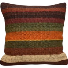 Zehra Abla Halı Yeni El Dokuma Dekoratif Kilim Kırlent Yastık Kılıfı 6445