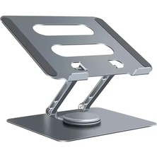 Lidyahan Store 360 Derece Sonsuz Pozisyonda Dönebilen Katlanabilir Metal Alaşımlı Yükseklik ve Açı Ayarlı Kaydırmaz Tablet Notebook ve Laptop Standı (Tablet Standı N03)