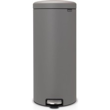 Lidyahan Store Tret Çöp Kovası, Iç Kovalı, Plastik, Çelik, Mineral Concrete Grey, 30 Litre