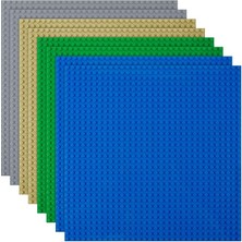 Lidyahan Store Klasik Taban Plakaları, 8'li Paket Kare 32X32 Saplama Yapı Tabanı, 10 "× 10" Büyük Yapı Levhası Taban Plakaları, Tüm Büyük Markalarla %100 Uyumlu, Yapı ve Teşhir Panosu Seti - Gri/yeşil/kum/mavi