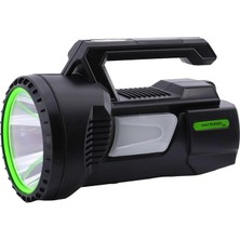 Lidyahan Store Şarjlı Çok Fonksiyonlu Sarj Edilebilir Projektör Fener LED El Lambası Feneri 5W 4800 Mah Beyaz Işık