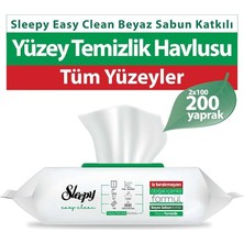 Lidyahan Store Easy Clean Beyaz Sabun Katkılı Yüzey Temizlik Havlusu&amp;mendili 2X100 (200 Yaprak)