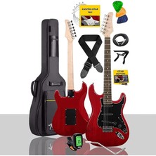 Lidyahan Store RPH-30RD Gül Klavye Strat Kasa Sss Elektro Gitar Seti