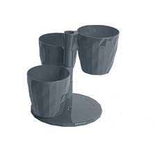 Lidyahan Store Dnc1 Dönence Saksı No:1 Standlı 21 Cm, 3 Litre Antrasit