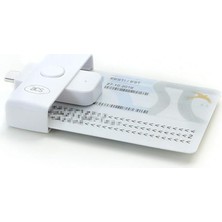 Lidyahan Store ACR39U-NF Iı Usb-C Pocketmate Kart Okuyucu, Eıd Akıllı Kart Kompakt Tip-C, Beyaz