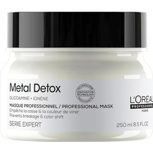 Lidyahan Store Professionnel Paris Serie Expert Metal Detox Renkli ve Açıcı ile Işlem Görmüş Saçlar Için Metal Karşıtı Saç Bakım Maskesi 250ML