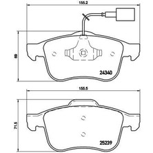 Valeo 671144 Fren Balatası Ön Alfa Romeo Giulietta 10> 77365354-77367959