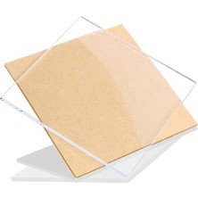 Lidyahan Store Şeffaf Pleksi Levha Cam Görünümlü Pleksi Akrilik Mika Levha 45 x 45CM