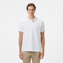 Nautica Erkek Beyaz Classic Fit Polo Yaka T-Shirt K55348T.1BW