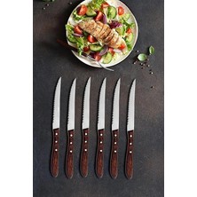 Lidyahan Store Home Steak Et Bıçak Mutfak Bıçak Seti Restoran Et Kesme Doğrama Meyve Sebze Bıçak Şık Venge 6 Adet