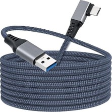 Lidyahan Store Oculus Quest ile Uyumlu Link Kablosu 6mt, 5gbps USB Hızlı Veri Aktarımı, Hızlı Şarj Usb-C, Quest 2 Uyumlu (Usb To Type-C)