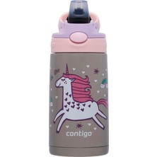 Lidyahan Store Gizmo Flip Unicorn Çelik Çocuk Suluğu 420 ml Pembe
