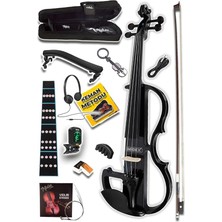 Lidyahan Store RCZ-606B Elektro Keman Seti Siyah (Kulaklık Kablo Metod Tuner Yastık)