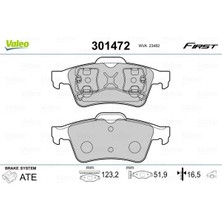 Valeo 9005020 Arka Balata Lgn Iı 01>mgn Iı-Latıtude-Vectra C 03>focus Iı 05>connec 06>CMAX06>PRIMERA 02> GDB3292 Fte Kırmızı Kutu 7701206609-1605196-2T142M008A1A