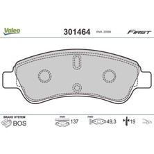 Valeo 9001014 Ön Fren Balatası Corsa F 19> Crossland 17> C2 03> C3 09> Aırcross 17> C4 04> C-Elysee 12> Xsara 96> Berlıngo 96> Partner 96> 206 00> 207 07> 208 12> 301 12> 307 00> 2008 13> 1007 05> Ds3 15> 1647863780-4253.38-4252.59-4254.23