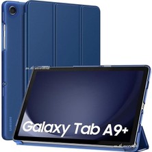 Lidyahan Store Galaxy Tab A9 Plus 11 Inç Kılıf Akıllı Smart Uyku Modlu Standlı Şeffaf Smart Kapaklı Tablet Kılıfı SM-X210 X213 X215 (Lacivert)