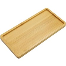 Lidyahan Store Amaçlı Bambu Kare Yuvarlak Köşeli Sunum ve Servis Tepsisi - Şık Ahşap Görünümlü Dayanıklı Tepsi, Yağdanlık Altlığı, Mutfak ve Banyo Için Kullanışlı Organizer