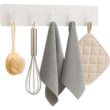 Lidyahan Store Store Kendinden Yapışkanlı 5 Kancalı Askı Seti – Duvara Delmeden Montaj, Şeffaf Vantuzlu Tasarım, Banyo &amp; Mutfak Için Pratik Organizer (2 Adet)