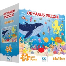 Lidyahan Store Games Okyanus 24 Parça 50X70CM Çocuk Yer-Zemin Puzzle Yapboz Serisi
