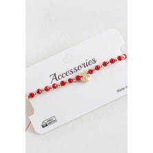 Bijuteri Net Yonca Kristal Makrome Ip Bileklik