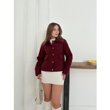 No8 Home Zr Model Kaşe Ceket Bordo ST255807