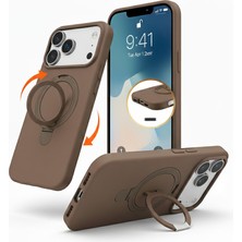 Kip GSM Iphone 17 Pro Uyumlu Kılıf Magsafe Şarj Destekli Açılır Standlı Çizilmez Yumuşak Kapak