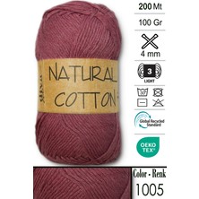 Diva İplik Diva Natural Cotton 1005 %100 Pamuk Renkli İplik 100 gr Türkiye Menşeli Yumuşak Doku