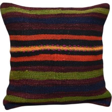 Kilim Antik El Dokuma Kilim Kırlent Yastık Kılıfı 0182 - Yeni - Çok Renkli