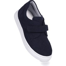 Kiko Kids Richie Cırtlı Erkek Çocuk Casual Ayakkabı Lacivert Tekstil Taban Kauçuk