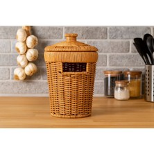 Rattan Konik Soğan-Patates-Sarımsak Çok Amaçlı Sepet 20 cm 1 Adet