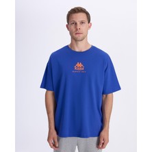 Kappa Chibaf Tee Erkek Mavi Oversize Fit Tişört
