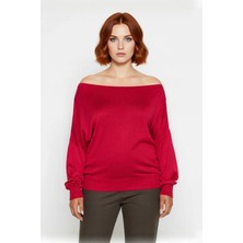 Ersefa Kadın Regular Kalıp Uzun Kollu Düz Triko Kazak Ilkbahar Sonbahar Günlerine Rahatlık Katar Kaliteli