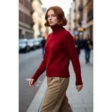 PayBuy Kadın Regular Kalıp Balıkçı Yaka Reglan Kol Triko Kazak Kışlık Basic Kombinlerin Vazgeçilmezi