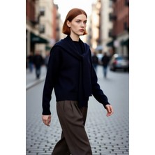 PayBuy Kadın Oversize Kalın Düşük Kol Bisiklet Yaka Triko Kazak Şık ve Rahat Kış Kombinleri Için Ideal