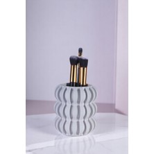 Evene Makyaj Organizeri Makyaj Fırçalığı Makyaj Organizer Düzenleyici Altın Renk Model 75