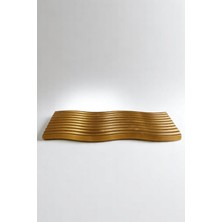 Evene Takı Organizer Makyaj Düzenleyici Kozmetik Organizer Dekoratif Tabak Altın Renk Model 33