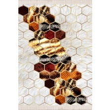 Bazaar Forum Pamuk Taban Dijital Baskı Kaymaz Tüy Dökmeyen Makinada Yıkanabilir Salon Halısı Mutfak Halısı