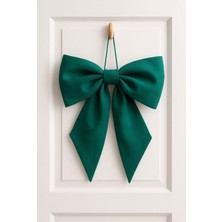 Hobizer Tekstil Kapı Süsü Kırmızı Fiyonk Kurdela Hediyelik Süs 40X50 cm
