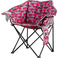 Argeus Nevgrande Comfort Katlanabilir Kamp Sandalyesi Kırmızı Kamuflaj